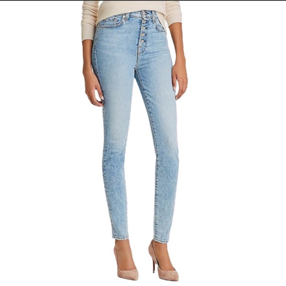 7 For All Mankind Light Blue High Rise Jeans